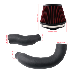 ระบบไอดีอากาศเย็นคุณภาพสูง Performance CTS Turbo AOSU สีดำ+แดง พร้อมตัวกรองสีแดงคู่ รับประกัน 1 ปี สำหรับ Audi B9 - Product Image 6