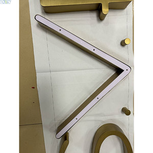 金色亚克力字母标牌 金属标志 不锈钢镜面装饰电子标牌 适用于公司店面标牌 - Product Image 4
