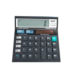 12 Digits Calculator Check&Correct Dual Power Acrylic Calculator Gold Dual Scientific Calculator