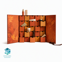 Boîte cadeau rigide personnalisée pour calendrier de l'Avent, boîte d'emballage à plusieurs tiroirs avec impression personnalisée et inserts de séparation