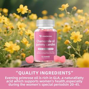 Gomitas de aceite de onagra de 1300mg para mujer, suplemento de alivio de vitamina B6 PMS, antioxidante, apoya la salud de la piel, sabor a <span class=keywords><strong>fresa</strong></span> - Product Image 5