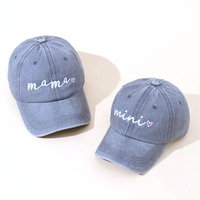 2pc Casual Maman Mini Baseball Cap Chapeau Définit Mère Fille Adulte Enfant En Bas Âge Filles Réglable