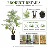 Arbre artificiel Jacaranda Mimosifolia hyper-réaliste en PE, écologique, ignifuge et résistant aux UV, idéal pour anniversaires, vente directe usine, pour la maison et le bureau