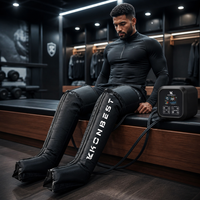 Masseur de jambes à compression d'air rechargeable professionnel, bottes à pompe DVT pour soulager l'œdème et prévenir les caillots sanguins