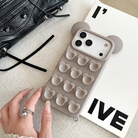 Étui de protection en silicone Mickey Mouse luxueux et magnifique, coque de protection pour fond de teint, design couvrant à 360 degrés, coussin d'air pour une pureté maximale