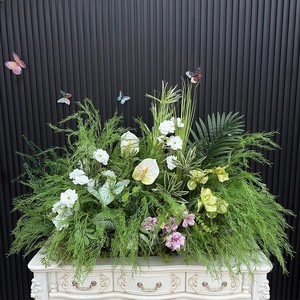 Dalian Chermy OEM Vente en gros Composition florale artificielle Hortensia vert Chemin <span class=keywords><strong>de</strong></span> table pour <span class=keywords><strong>mariage</strong></span> et décoration <span class=keywords><strong>de</strong></span> fête - Product Image 6