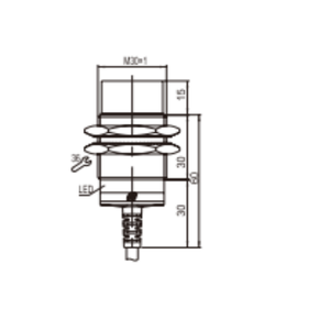 Mujia bán nóng M30 loạt không chôn loại IP67 đánh giá 30mm Khoảng cách cảm biến NPN/PnP đầu ra Cảm biến tiệm cận cảm ứng mjl30d11m30 - Product Image 6