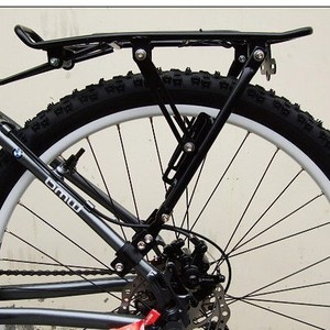 Porte-bagages arrière pour vélo en alliage d'aluminium, détachable, fixation sur attelage, noir, pour VTT - Product Image 2