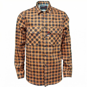 Chemises de travail pour hommes, manches longues, en coton, résistantes aux flammes, personnalisées, confortables, pour la <span class=keywords><strong>construction</strong></span> et la mécanique. - Product Image 1