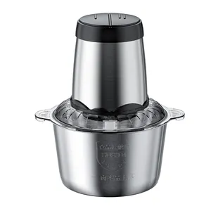 2L 3L 5L điện 304 thép không gỉ Kính Yam pounder đập máy xử lý thực phẩm điện Chopper Máy xay thịt Slicer