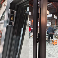 Porte battante insonorisée en aluminium série 55 à rupture de pont thermique, double vitrage, pour entrepreneurs en bâtiment, directement de l'usine