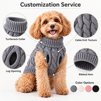 Pull tricoté rayé pour animaux de compagnie FNJIA, motif dessin animé, vêtements chauds d'hiver pour chiots, vente en gros directe usine