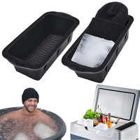 Moule à glaçons extra large avec poignées, blocs de glace à dissolution lente, en silicone réutilisable, facile à nettoyer, pour bain de glace et grand bac à glaçons