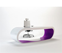Ensemble de bureau élégant au design moderne et unique, surface solide, imperméable, Google Semi-Circle