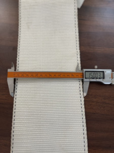Sangle de levage en polyester blanc de 150 mm, facteur de sécurité 6:1, sangle de levage robuste, haute résistance à la traction pour la manutention des marchandises - Product Image 2