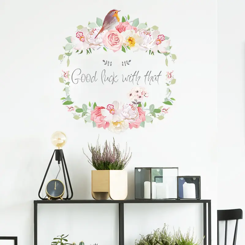 custom home decoration living room vinyl 3d floral wall decals