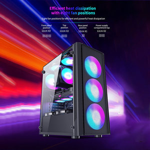 Boîtier personnalisé OEM pour <span class=keywords><strong>PC</strong></span> de jeu Offre Spéciale <span class=keywords><strong>Tour</strong></span> ATX USB3.0 en aluminium de style cool avec armoire en verre trempé Ventilateur RVB - Product Image 5