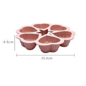 케이크 몰드 여섯 스트레이트 하트 디저트 마카롱 주방 베이킹 팬 베이킹 주방 용품 - Product Image 5