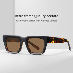 DOISYER design di lusso retrò occhiali da sole ad alta definizione polarizzata vista rettangolo acetato telaio in rosa per gli uomini per esterni - Product Image 2