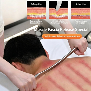 Outil de libération myofasciale en acier inoxydable, masseur corporel complet pour raclage musculaire, jambes, épaules, dos, fascia, avec télécommande sans fil - Product Image 3