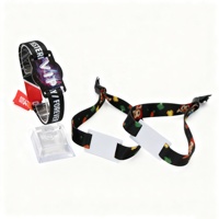 Maßgefertigte Smart-Armbänder Ticket-Armbänder VIP RFID 13,56MHz Armband NFC-Tag Smart-Chip RFID Gewebtes Stoff-Armband für Veranstaltungen