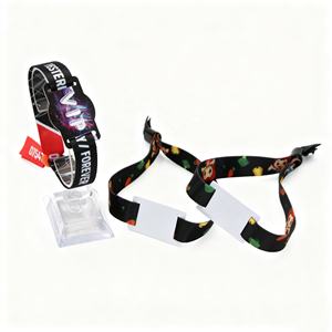 Bracelets intelligents personnalisés, bracelet de billetterie, bracelet VIP RFID 13,56 MHz, bracelet NFC, puce intelligente RFID, bracelet <span class=keywords><strong>en</strong></span> tissu tissé pour événements - Product Image 1