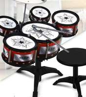 Kids Jazz Drum Set ABS Plastic Beginner Percussion Instrument Early Educational Toy Music Learning Kit 8-Scale