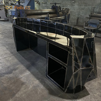 Comptoir de bar sur mesure en bronze antique brossé, table d'îlot de cuisine de luxe en métal pour villa privée, salle de garde-manger