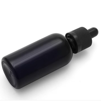 Flacon et pot cosmétiques en verre violet foncé anti-UV pour huiles essentielles et lotions