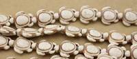 Perles en pierre turquoise blanche 15*20mm en forme de tortue, accessoires pour bijoux DIY, accessoires perlés