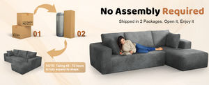 <span class=keywords><strong>Sofa</strong></span> bagian beludru Modern dengan bantalan busa memori Set ruang tamu dikemas vakum - Product Image 6