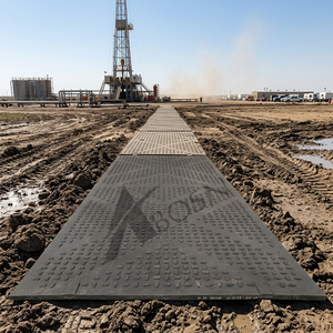 Tapis de protection du sol à connecteurs simples - Conception de bande de roulement diamantée double face <span class=keywords><strong>en</strong></span> UHMWPE, supporte des charges de 150 tonnes sur pelouses et terrains <span class=keywords><strong>en</strong></span> terre battue - Product Image 4