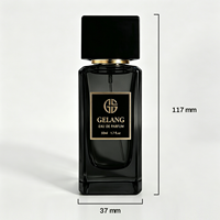 Flacon de parfum en verre de 50 ml, flacon de parfum Amber Oud, flacon de parfum carré portable avec boîte