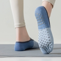 Vente en gros Sport Grip Cinq Doigts Chaussettes Yoga Femme Professionnelle Logo Personnalisé Coton Antidérapant Pilates Chaussettes De Sport