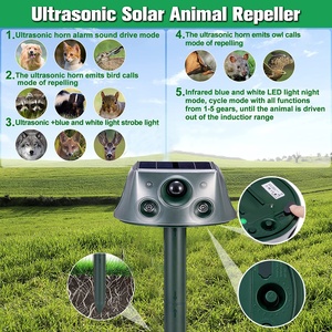 Chingyoo Hayvan Kovucu IP66 Güneş Enerjili Ultrasonik Yılan Kovucu Cihaz Işıklı Sağlam - Product Image 2