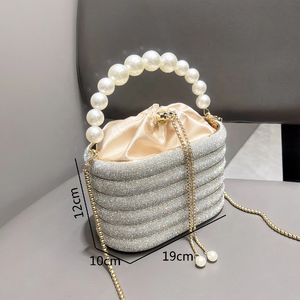 Fashion Rhinestones Evening Clutch Bag Purses and Handbag Luxury Designer Shoulder Bag Shiny Crystal Clutch Purse <b>Bucket</b> Bag - Product Image 4