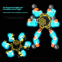 Robot transformable créatif, fidget spinner, jouet sensoriel anti-stress, spinner à doigts transformable
