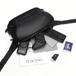 Bolso Cruzado Oxford Multifuncional Premium para Hombre, con Cierre de Hebilla, Diseño con Letras, Ligero, Impermeable, Casual, para Uso Diario - Product Image 3