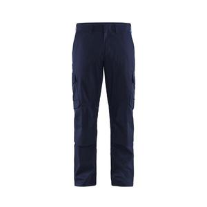 BLAKLADER - 144818328985D116 Pantalones industriales elásticos con bolsillos para rodilleras Azul marino/Azul aciano PANTALONES DE TRABAJO - Product Image 1