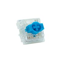 Interrupteur mécanique GATERON KS-33 Low Profile 3.0 bleu, 60g, 5 broches, RGB, pour clavier gaming DIY personnalisé, fond blanc