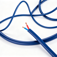 Câble de haut-parleur biaxial OFC de qualité studio 2 x 1,5 mm², gaine en PVC bleue pour haut-parleur audio