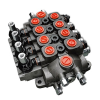 Vanne de commande hydraulique sectionnelle 80L-Min à 4 bobines, anti-cavitation, circuit parallèle pour engins de génie civil
