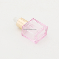 Flacon compte-gouttes de luxe à prix d'usine, pipette à anneau doré, huile essentielle rose, mini flacon en verre de 10 ml facile à transporter