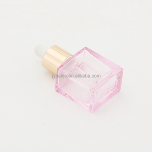 Factory Price Luxury Serum Dropper Gold-ring <strong>Pipette</strong> Essential Oil Pink <strong>10</strong> <strong>ml</strong> Mini Easy-carrying Glass <strong>Bottle</strong> - Product Image 3