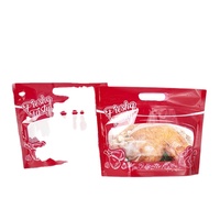 Sachet d'emballage alimentaire personnalisé en plastique avec fermeture éclair pour poulet rôti, viande de charcuterie et grillades chaudes