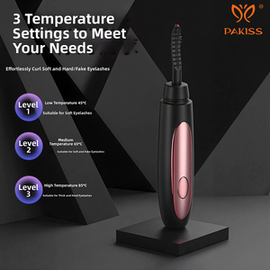 PAKISS Wholesale Rechargeable USB Plastic <b>Mini</b> Heated Beauty <b>Eyelash</b> <b>Curler</b> with Naturally Ironing Long Lasting Clip - Product Image 3