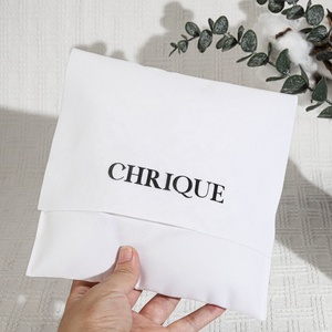 Luxury Small <b>White</b> Velvet <b>Envelope</b> Jewelry Mirror Packing Bag Custom Logo Printed Velvet Earring Bracelet Storage Jewelry Pouch - Product Image 5
