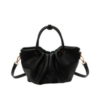 Bolso de Mano de Piel Sintética Plisada de Moda 2025 para Mujer, Bolso de Hombro/Cruzado Informal y Versátil con Textura Suave