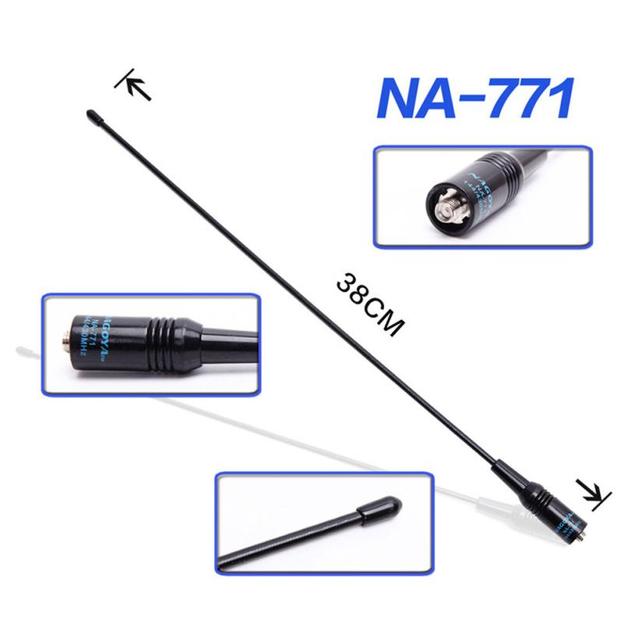Flexible NA771walkie Talkie Dual Band Vhf Uhf Communication Antenna Two Way Radio Accessories for Portable Mobile Radio Antenna