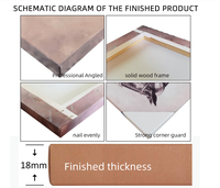 Vente en gros 3, 5 panneaux abstraits islamiques art mural décoration de la maison grande toile art mural